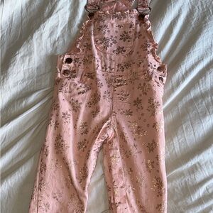 Floral Pink Overalls
